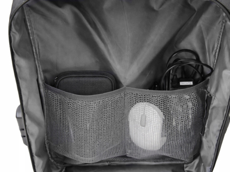 Rucsac laptop antifurt Cracos 44x32x12 hard shell fata port USB compartimente multiple [9]