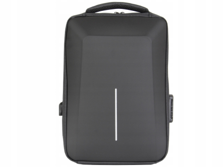 Accesorii calatorie - Rucsac laptop antifurt Cracos 44x32x12 hard shell fata port USB compartimente multiple