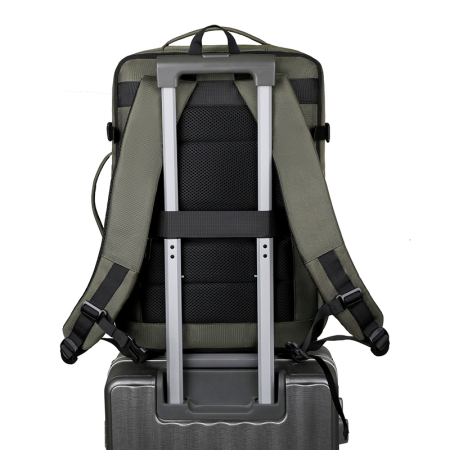 Rucsac Extensibil Laptop Cracos Verde 45x31x18-25 cm Capacitate 36-55L Impermeabil [12]