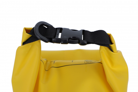 Rucsac impermeabil de tip drybag, Tecos, capacitate 5 L, galben, pentru activități de exterior [7]