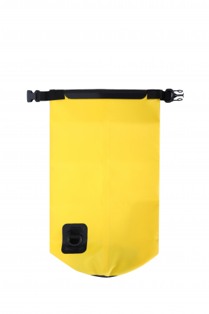 Rucsac impermeabil de tip drybag, Tecos, capacitate 5 L, galben, pentru activități de exterior [5]