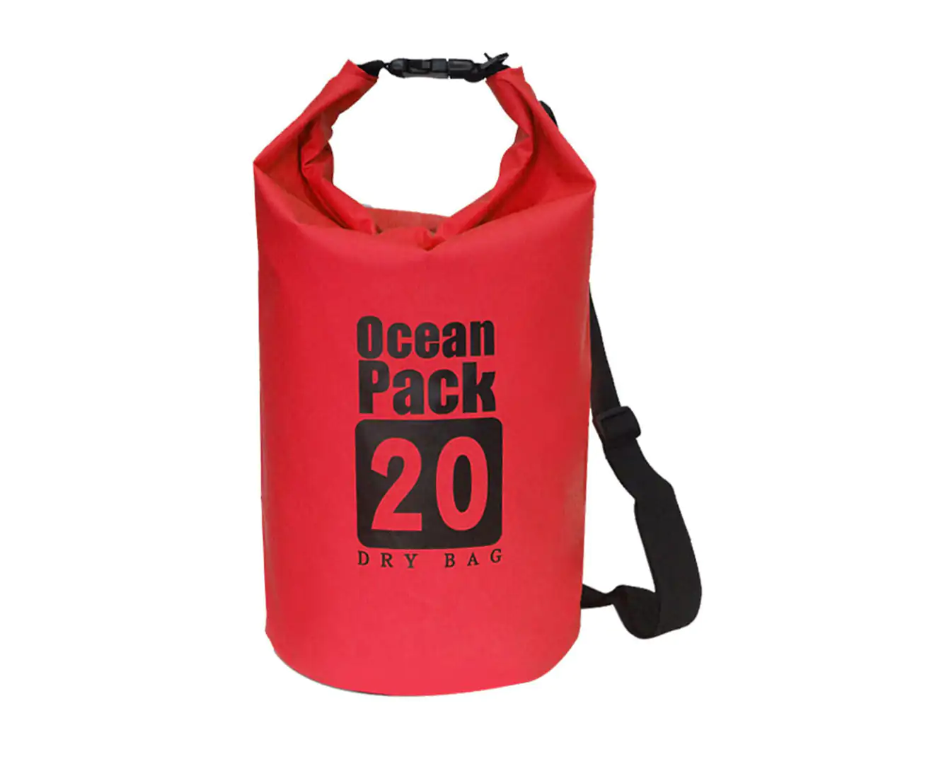 Rucsacuri impermeabile pentru drumetie - Rucsac impermeabil de tip drybag, Tecos, capacitate 20 L, roșu, pentru activități de exterior