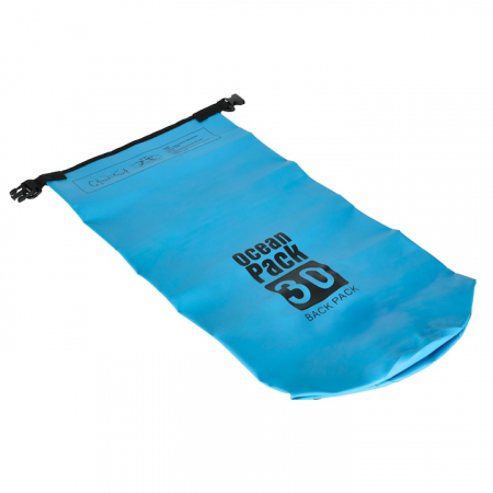 Rucsac impermeabil de tip drybag, Tecos, capacitate 30 L, albastru, pentru activitati de exterior [2]