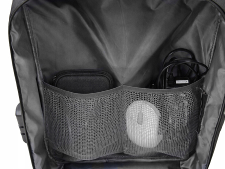 Rucsac laptop antifurt Cracos 44x32x12 hard shell fata port USB compartimente multiple [8]