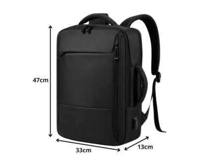 Rucsac laptop CRACOS cu port USB și multiple compartimente 47x33x13 cm [3]