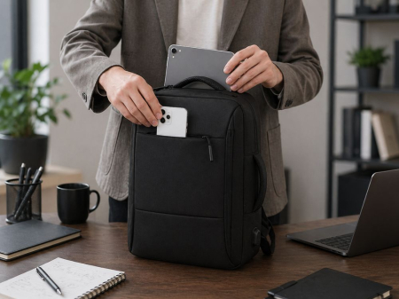 Rucsac laptop CRACOS cu port USB și multiple compartimente 47x33x13 cm [7]