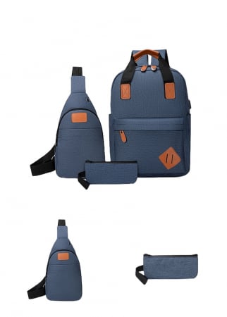 Rucsac multifunctional Cracos®, 15", 3 piese, rucsac, borseta de umar, plic, 30x12x42 centimetri, ideal pentru activitati cotidiene [1]