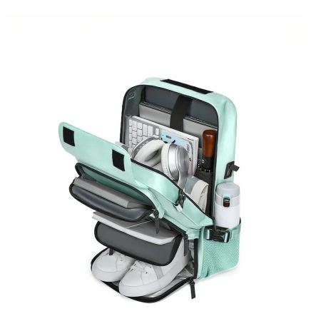 Rucsac multifuncțional Cracos turcoaz, 40L – impermeabil cu compartiment pentru încălțăminte și antifurt [3]