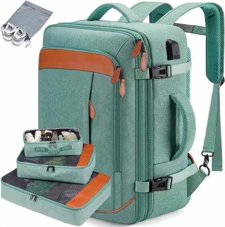 Rucsacuri - Rucsac Multifuncțional Cracos – Verde cu Accente Maro, 36-55L