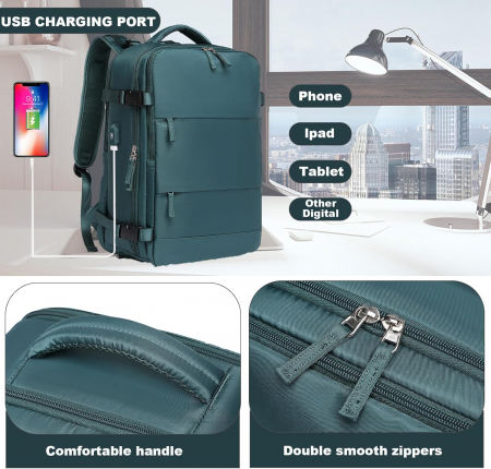 Rucsac multifuncțional Cracos verde 45x35x20 cm [8]