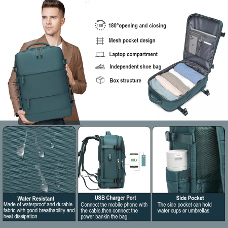 Rucsac multifuncțional Cracos verde 45x35x20 cm [9]
