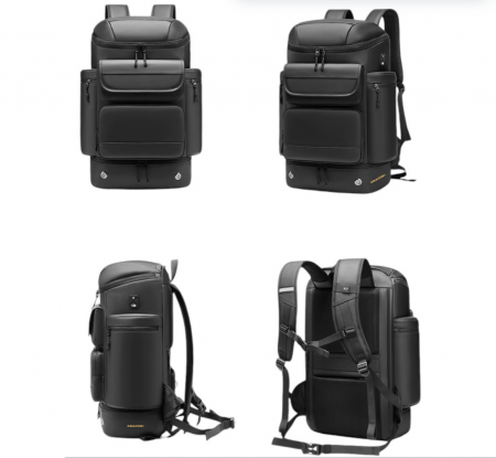 Rucsac Multifuncțional Premium Cracos, 30L, Negru – Port USB, Compartimente Laptop & Încălțăminte [1]