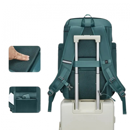 Rucsac Multifuncțional Premium Cracos, 30L, Verde – Port USB, Compartimente Laptop & Încălțăminte [3]