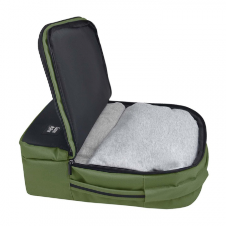 Rucsac pentru calatorii, CabinFly Bellanca 40x30x15 cm, verde, ideal bagaj de mana pentru LOT, Finnair, SAS sau Turkish Airlines [5]