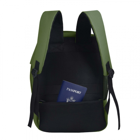 Rucsac pentru calatorii, CabinFly Bellanca 40x30x15 cm, verde, ideal bagaj de mana pentru LOT, Finnair, SAS sau Turkish Airlines [4]