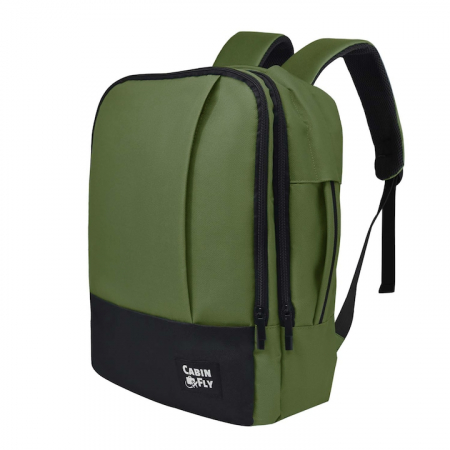 Bagaje de cabina CabinFly - Rucsac pentru calatorii, CabinFly Bellanca 40x30x15 cm, verde, ideal bagaj de mana pentru LOT, Finnair, SAS sau Turkish Airlines