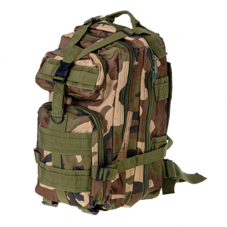 Rucsac tactic militar, Cracos®, dimensiuni 45x22.5x21.5cm, verde camuflaj, ideal pentru drumetii, activitati in natura sau expeditii [1]