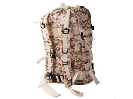 Rucsac tactic militar, Cracos®, dimensiuni 50x55x20cm, 45L, bej, ideal pentru drumetii, activitati in natura sau expeditii [6]