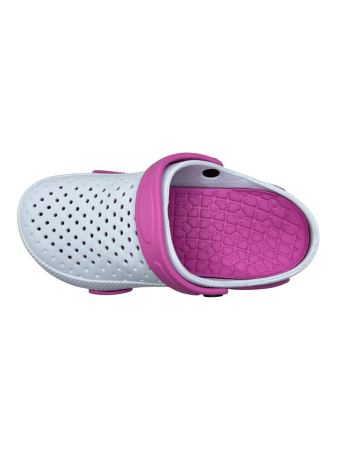 Saboti dama EVA alb/roz Tecos comozi si usori cu ventilatie pentru gradina si uz zilnic [2]