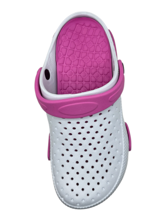 Saboti dama EVA alb/roz Tecos comozi si usori cu ventilatie pentru gradina si uz zilnic [4]