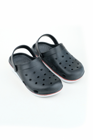 Saboti de gradina sau medicali pentru bărbați, Tecos, din material EVA, negri, marime 41, cu gauri pentru circulatia aerului, foarte usori, 26.5 centimetri [5]