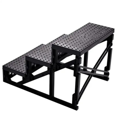 Scara pentru animale de companie, caini sau pisici, 3 trepte, dimensiune 45x35x31.5 centimetri, gri, cadru plastic rezistent [3]