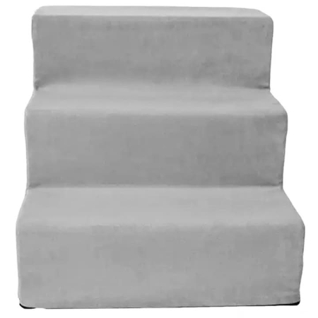 Scara pentru animale de companie, caini sau pisici, 3 trepte, dimensiune 45x35x31.5 centimetri, gri, cadru plastic rezistent [1]