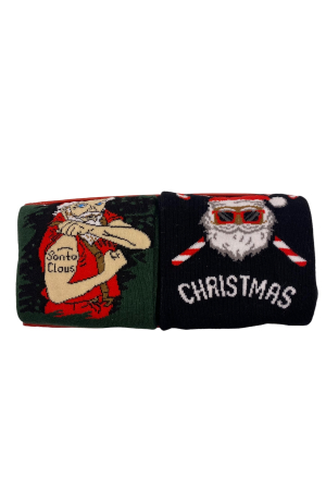 Set 2 Perechi Sosete Multicolore cu Model de Craciun, marime 41-44, 2 modele 41-44 [0]