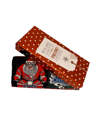 Set 2 Perechi Sosete Multicolore cu Model de Craciun, marime 41-44, 2 modele 41-44 [4]