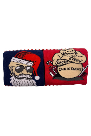 Set 2 Perechi Sosete Multicolore cu Model de Craciun, marime 41-44, 2 modele [0]