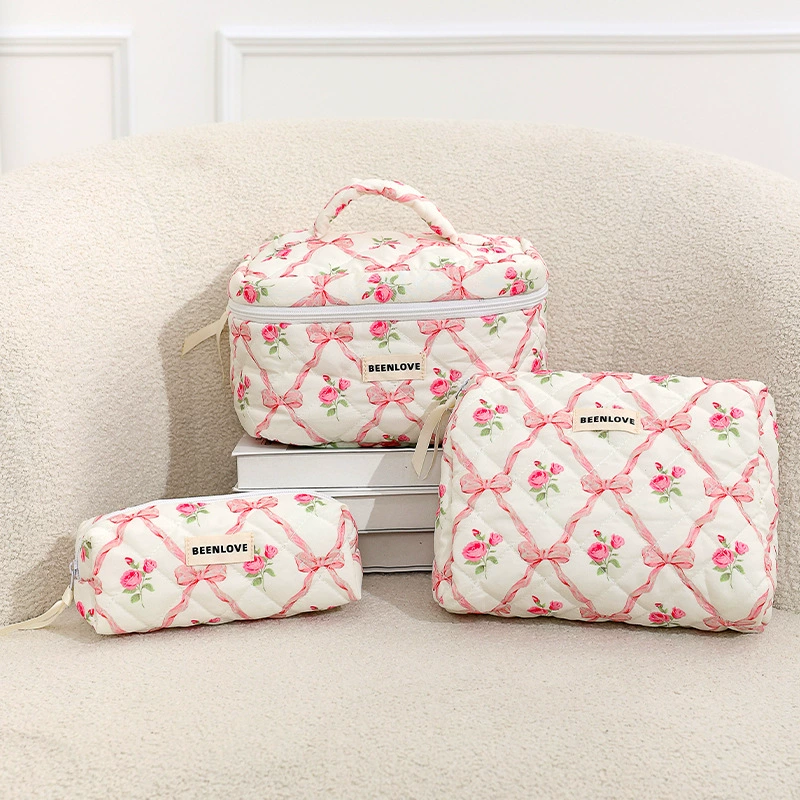 Organizatoare bagaje - set-genti-organizatoare-cosmetice-been-love-floral-3-bucati