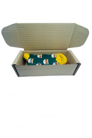 Set 3 perechi sosete cu model pentru dama, negru, verde si galben, marimea 35-40 [5]