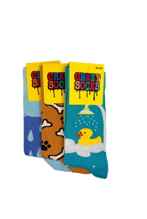 Sosete - Set 3 perechi sosete cu model pentru dama, multicolore, marimea 36-40