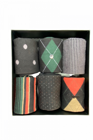 Set 6 perechi sosete din bambus pentru barbati, multicolore, marimi 41-44 [5]