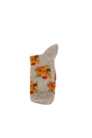 Set 4 perechi sosete din bumbac pentru barbati, multicolore imprime feluri de mancare, marimi 41-44 [3]