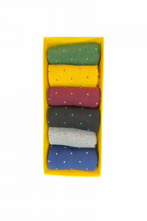 Set 6 perechi sosete din bumbac pentru barbati, multicolore, marimi 41-44 [4]