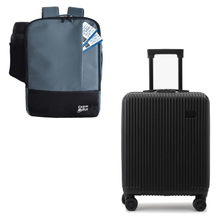 Bagaje de cabina CabinFly - Set Cabinfly – troller de cabină 55×40×20/23 cm și rucsac 40×30×15 cm