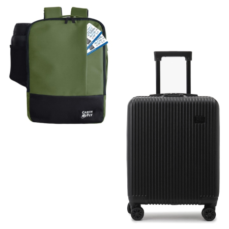 Bagaje de cabina CabinFly - Set Cabinfly – troller de cabină 55×40×20/23 cm și rucsac 40×30×15 cm