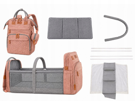 Set mamă și bebe Cracos MommyBag cu pătuț pliabil și gentuțe organizatoare impermeabile [2]