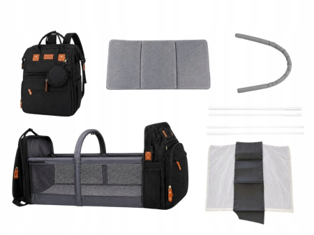 Set mamă și bebe Cracos MommyBag cu pătuț pliabil și gentuțe organizatoare impermeabile [2]