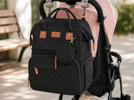 Set mamă și bebe Cracos MommyBag cu pătuț pliabil și gentuțe organizatoare impermeabile [8]