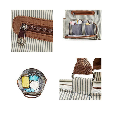 Set maternitate Cracos maro – geantă pentru mamă și bebeluș cu 6 accesorii [3]