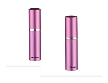 Accesorii articole de voiaj - Set recipiente parfumuri pentru calatorie, Tecos®, reincarcabil, culoare roz, 10ml, ideal pentru travel sau decantare, 2 sticlute