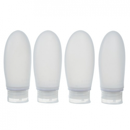 Set recipiente pentru cosmetice, Tecos, material plastic, albastru, 10 piese, ideale pentru trusa de calatorii [6]