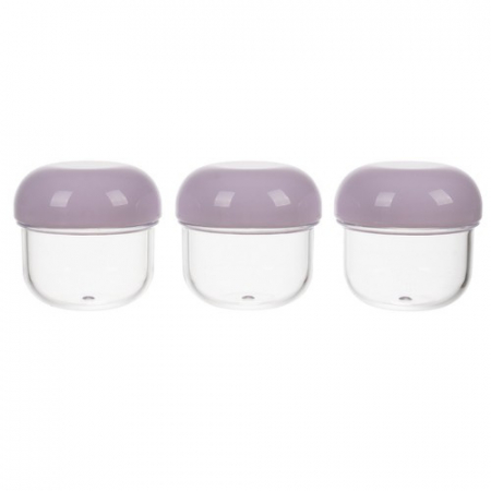 Set recipiente pentru cosmetice, Tecos, material plastic, albastru, 10 piese, ideale pentru trusa de calatorii [9]