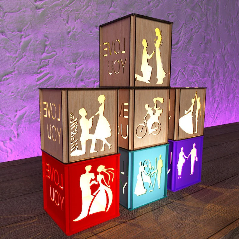 Cuburi decorative luminoase din lemn [1]