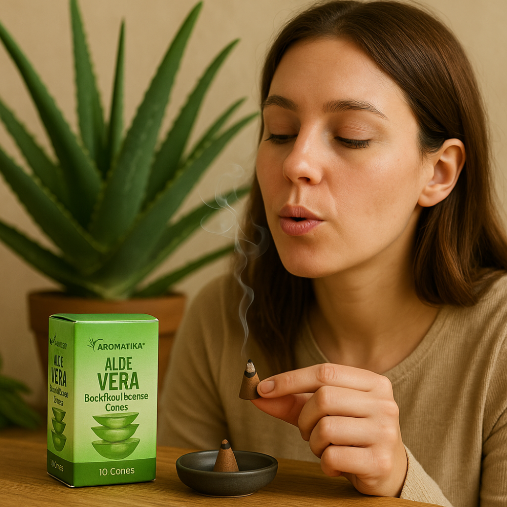 10 Conuri Aromatika Backflow Incense – Aloe Vera [2]