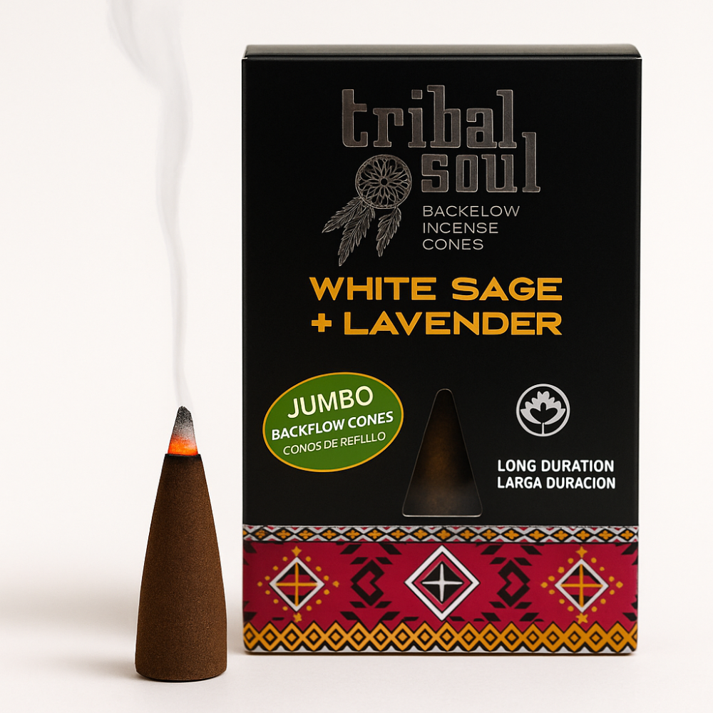 10 Conuri Tribal Soul Backflow Incense – Salvie si Lavanda [3]