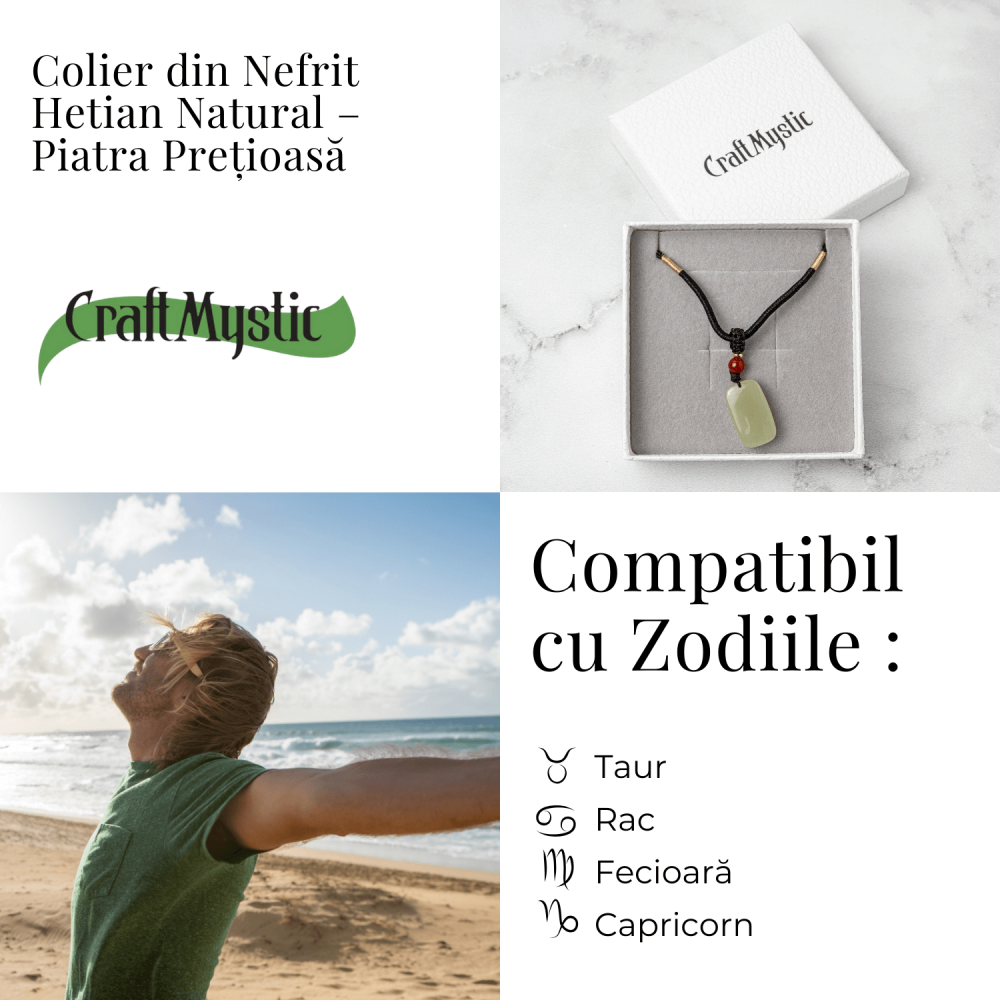 Armonie si Protectie – Colier din Jad Hetian (Nefrit) Natural [5]