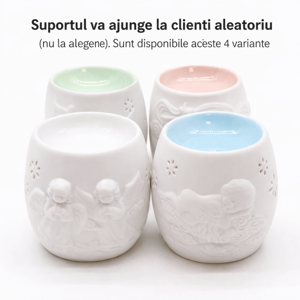 Suport Aromaterapie din Ceramica cu Inger – Lumina Calda si Armonie [4]